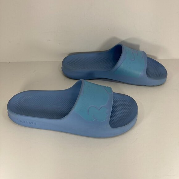 Lacoste Croco 2.0 Light Blue Pool Slip On Sandals Men's US 8 Water Ready Slides - Picture 5 of 12